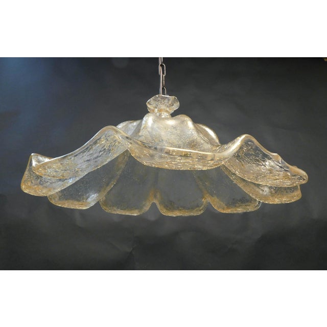 1960s 20th Century Murano Flower Pendant by Mazzega For Sale - Image 5 of 9