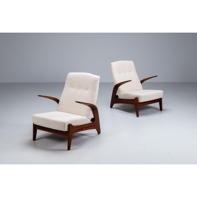 Pair of low-back lounge chairs designed by Rolf Rastad & Adolf Relling for Gimson & Slater, Norway circa 1960. A...