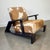 Presented is a striking pair of sculptural lounge chairs crafted in the manner of Jean-Michel Frank, inspired by his...