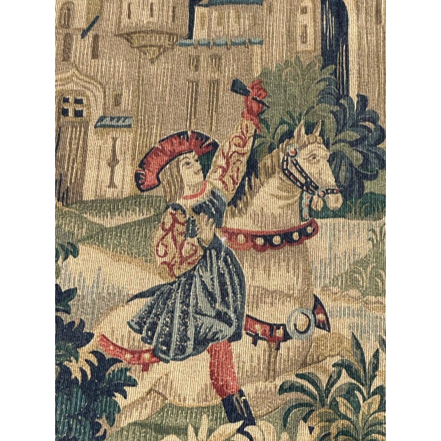French Aubusson Style Tapestry, 1960s For Sale - Image 9 of 18