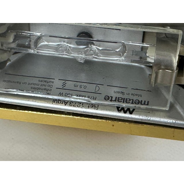 Brass Arqui Sconce by Arch M. Sergi and Oscar Devesa for Metalarte, 1980s For Sale - Image 11 of 18