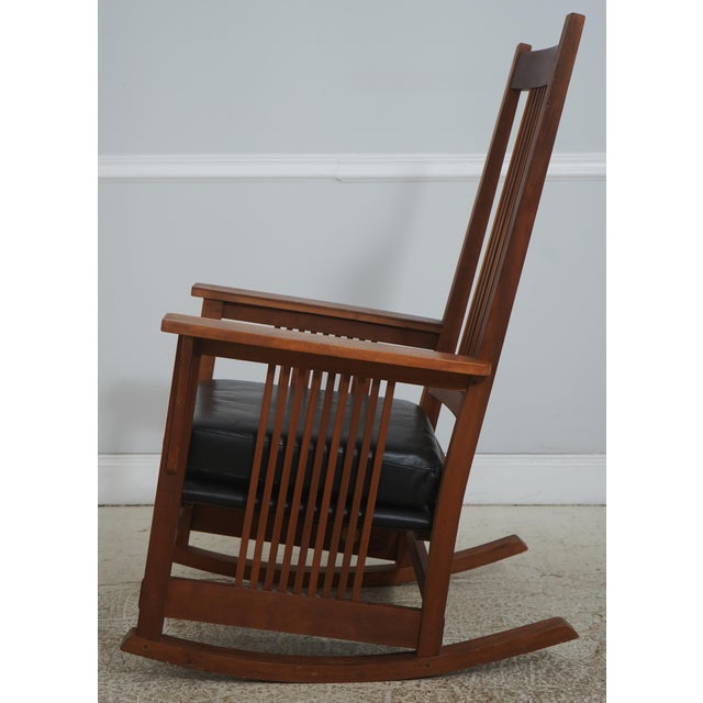 Mission Stickley Mission Cherry Spindle Rocking Chair For Sale - Image 3 of 18