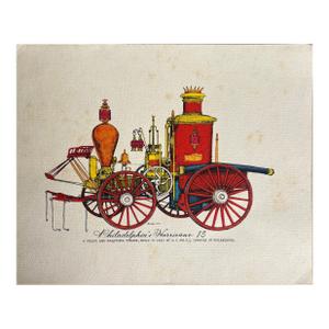 1950s Evelyn Cuero "Philadelphia's Hurricane 13" Fire Engine Reproduction Print