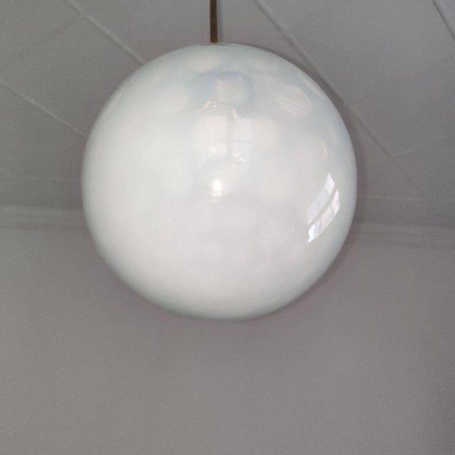 Blue Bubble Murano Glass Pendant Light, 1940s For Sale - Image 8 of 8