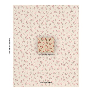 Schumacher X Caroline Z Hurley Rosie Posy Fabric In Red For Sale