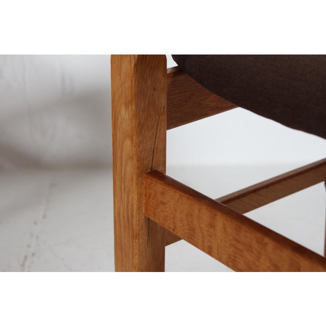 Danish Dining Chairs in Oak by Henning Kjærnulf for EG Møbler, 1970s, Set of 4 For Sale - Image 10 of 15
