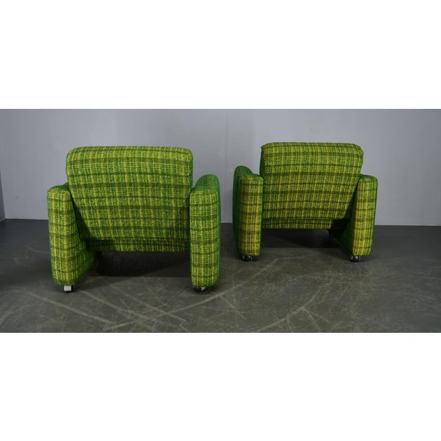 Textile Mid-Century Modern Armchairs, Italy, 1970s, Set of 2 For Sale - Image 7 of 18