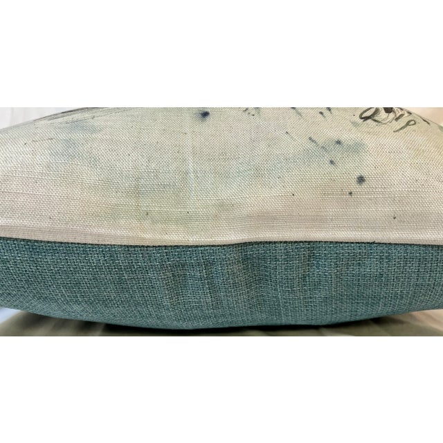 Square Pillow With a Handsome Border Collie Dog Portrait - Made in the U K For Sale - Image 11 of 12