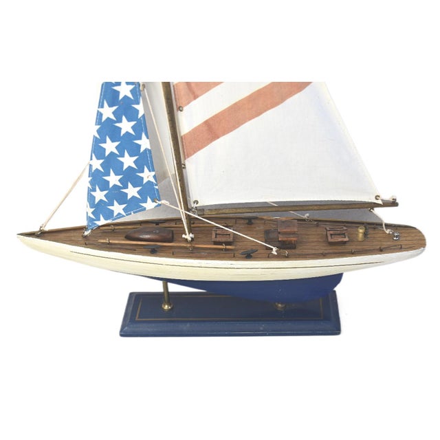 Vintage model sailboat for display. No maker's mark. Wear consistent with age and use. ***Also, don't forget to peek at my...