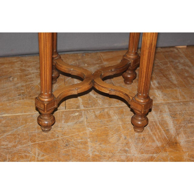 Louis XVI Style Walnut Stool, 1900 For Sale - Image 10 of 11