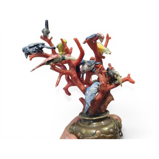 Antique Sculpture with Cockatoos, 1890 For Sale - Image 10 of 12