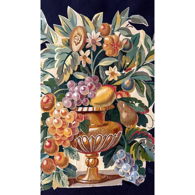 Painting Cutout Oil on Canvas Framed With Faux-Bamboo Wood -03 For Sale - Image 9 of 12