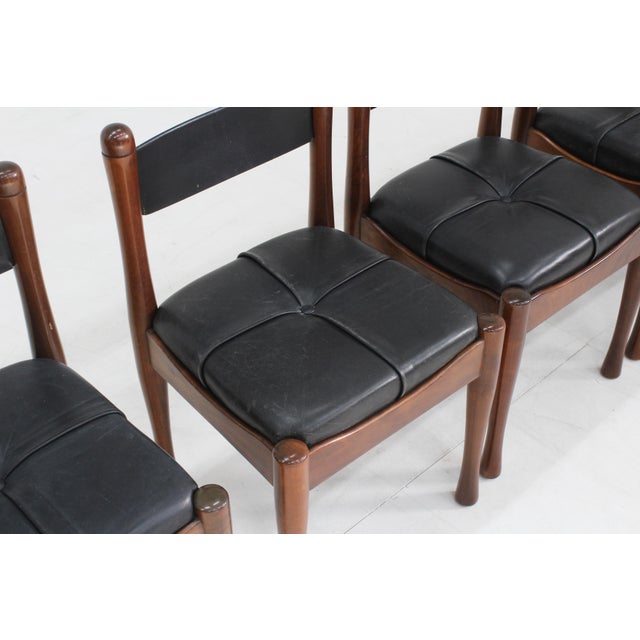 Vintage Italian Dining Chairs by Silvio Coppola for Bernini, 1970s, Set of 6 For Sale - Image 10 of 11