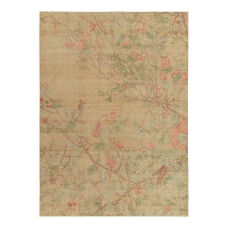 Rug & Kilim’s Arbor Rug in Gold and Coral, 10x14 For Sale