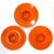1970's Rosti Denmark Orange Melamine Egg Cups by Bjorn Christensen Set of Six For Sale - Image 6 of 8