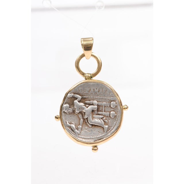 Metal Heracles Silver Tetradrachm w 18K trim For Sale - Image 7 of 12