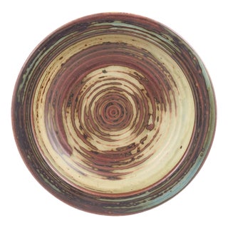 Low Stoneware Bowl with Concentric Pattern by Kresten Bloch for Royal Copenhagen, 1970s For Sale