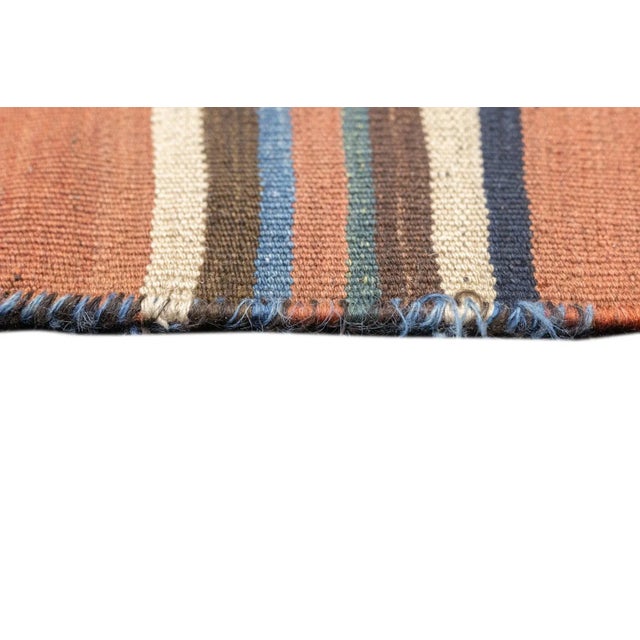 Fine Antique Persian Qashqai Kilim Rug 5'5'' X 8'2'' For Sale - Image 9 of 12