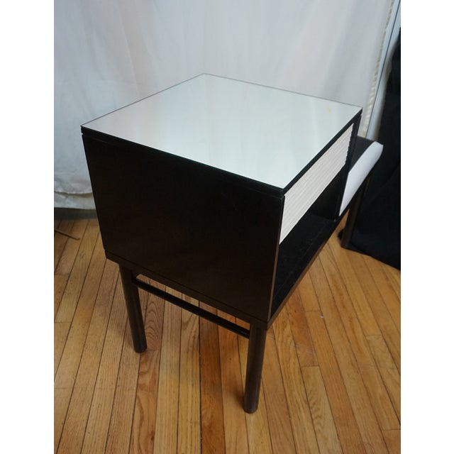 Black 1950s French Raymond Loewy for Mengel Ebonized Telephone Stand For Sale - Image 8 of 13