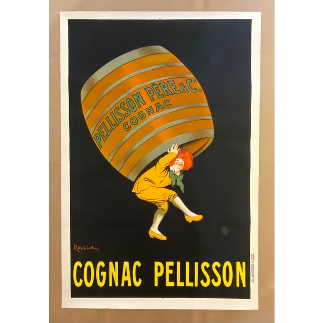Artist: leonetto cappiello title: cognac pellisson year: c.a. 1920s original lithographic vintage affiche signed in the...