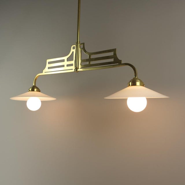 Contemporary Bauhaus Pendant Lamp in Brass, 1920s For Sale - Image 3 of 9