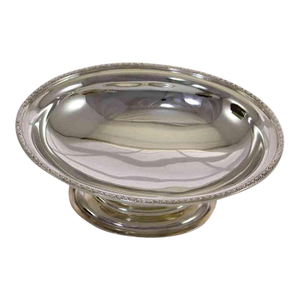 1970’s Vintage/New Silver Oval Sweet Dish 6 In., Derwent Border.