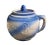 Antique stoneware Boston Baked Beans pot. This early 20th-century crock features a beautiful blue and white salt glaze...