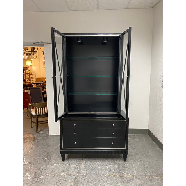 Barbara Barry Baker Furniture Glass Front Curio Cabinet ...