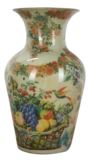 Antique Decalcomania Vase, 1850