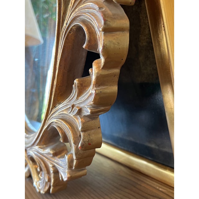 Vintage Hollywood Regency Oval Mirror For Sale - Image 10 of 14
