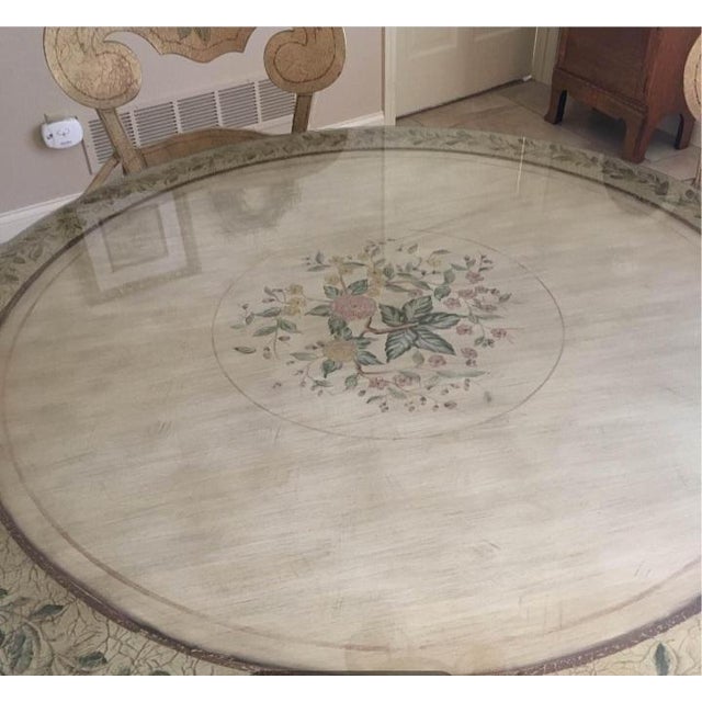 Vintage Pulaski Furniture Hand Painted Dining Set For Sale - Image 6 of 18