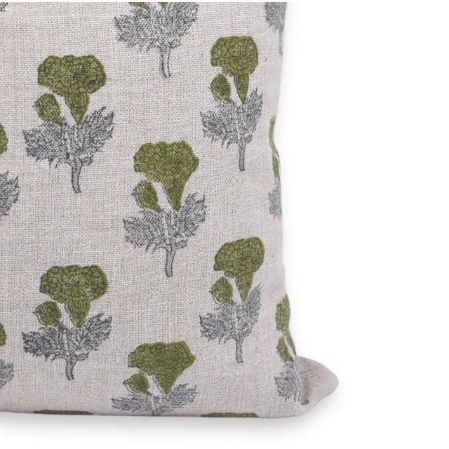 Floral Home Decor Cushion Cover 24x24 Inch- Manmohan For Sale - Image 4 of 4