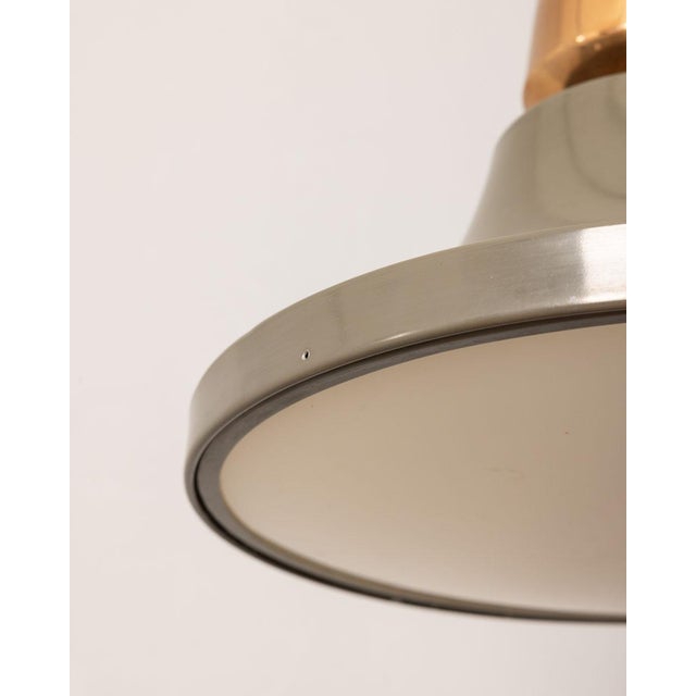 Vintage Italian Pendant in Glazed Metal, 1970s For Sale - Image 4 of 8