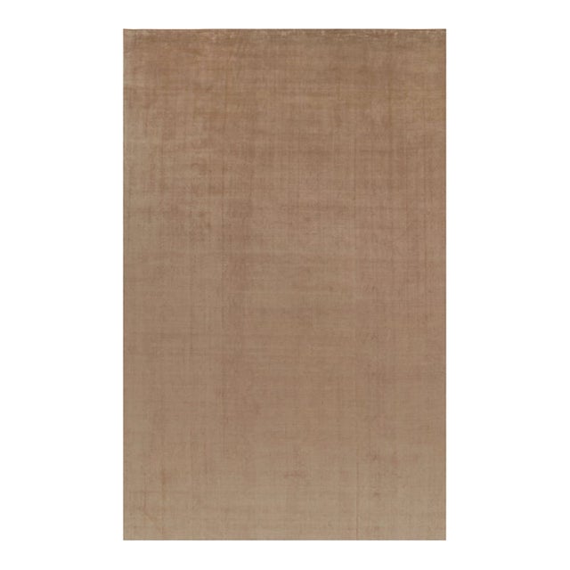 Rug & Kilim’s Oversized Contemporary Textural Rug in Beige-Brown Tones - 12x20 For Sale