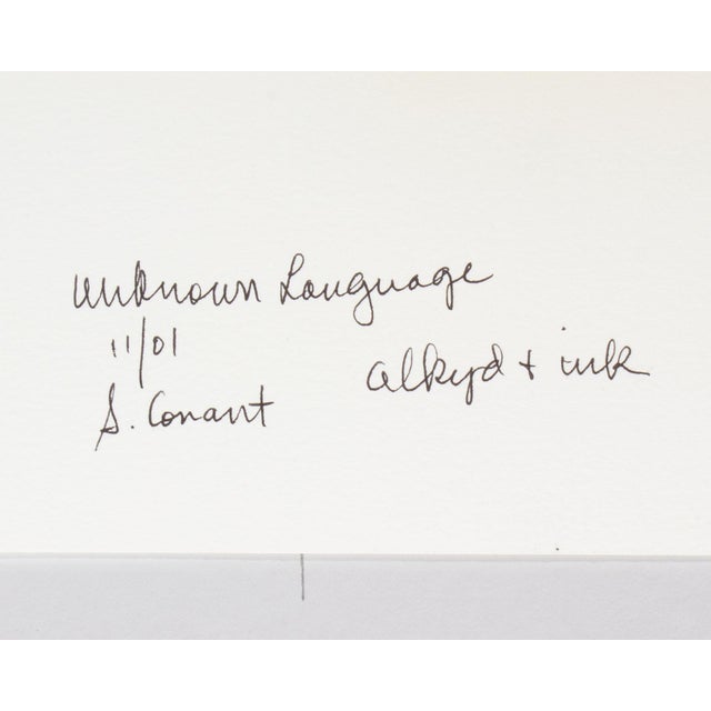 2001 “Unknown Language” Mixed Media Drawing by Steven Conant For Sale In Indianapolis - Image 6 of 7