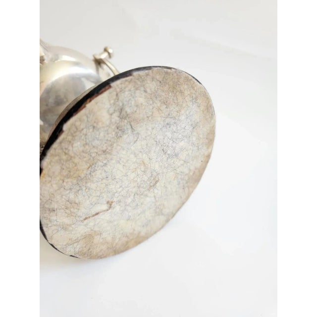 1960s Silver Plate Teapot on Stand Table Top Lamp For Sale - Image 9 of 12