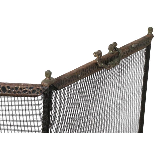 Vintage Folding Fireplace Screen Spark Guard C. 1920/30's For Sale - Image 12 of 12
