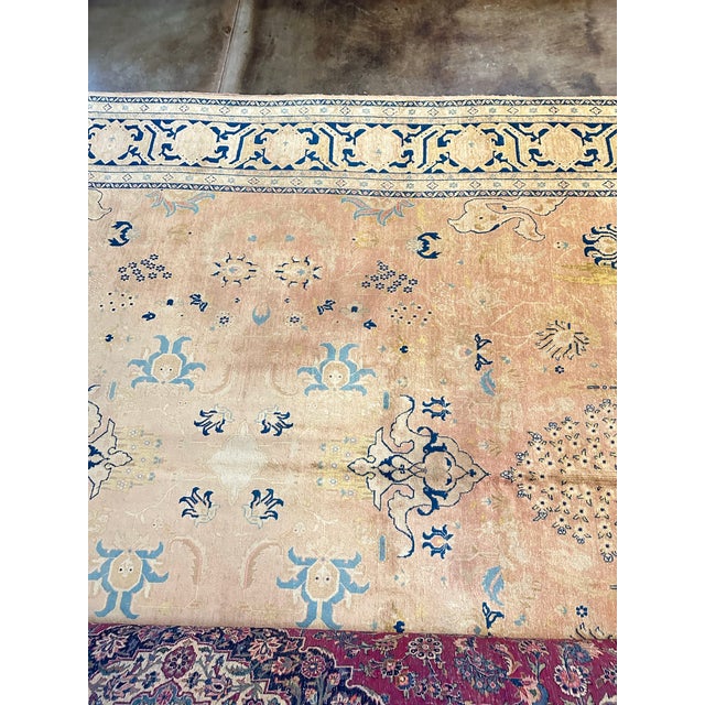 Textile 1920s Persian Tabriz Area Rug 10’3″ X 13’1″ For Sale - Image 7 of 12