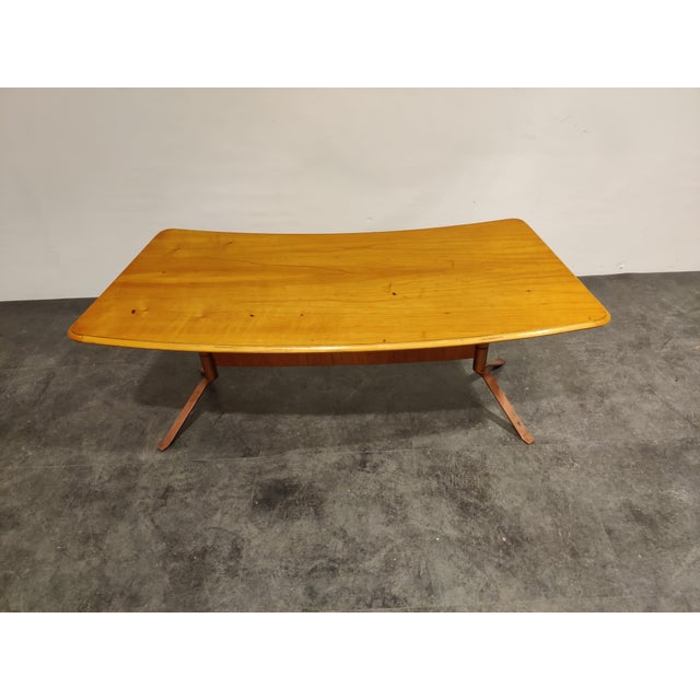 Mid-Century Modern Mid-Century Curved Coffee Table, 1960s For Sale - Image 3 of 11
