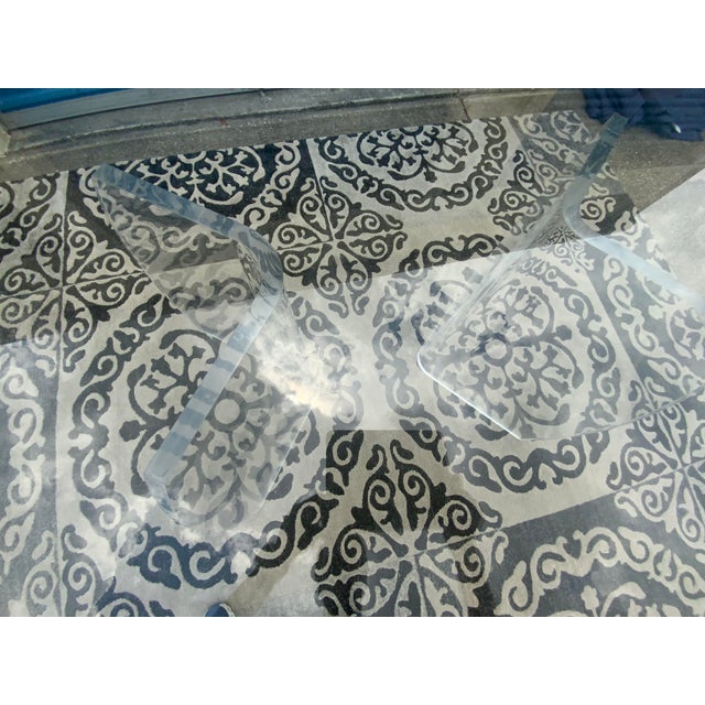 Lucite Glass Top Dining Table For Sale - Image 11 of 11