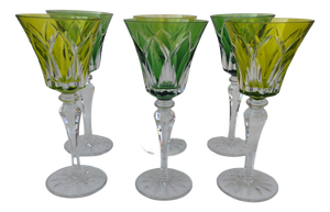 Large Camargue Model Crystal Glasses from Saint Louis, 1940s, Set of 6
