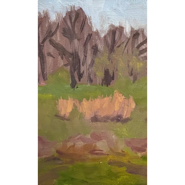 This landscape oil painting was painted onsite, "en plein air" in Goochland County, Virginia, at Historic Tuckahoe. The...