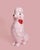 Pink Ceramic Poodle With Heart Contemporary Dog Still Life Photograph, 8x10 In For Sale