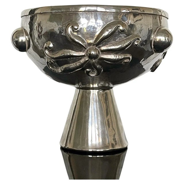 Graziella Laffi Silver Sculptural Center Bowl with Relief Surface For Sale - Image 13 of 13