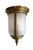 Vintage Victorian Frosted Glass/Brass Flush Mount Ceiling Light For Sale In New York - Image 6 of 6