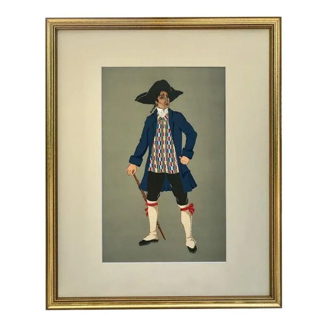 Vintage French Regional Costume Print 1929 Man From Provence France For Sale In New York - Image 6 of 6