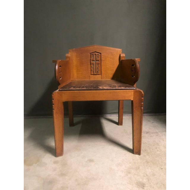 1920s Art Deco Ecclesiastical Armchair, 1920 For Sale - Image 5 of 7