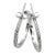 18k(750) Solid White Gold Natural Diamond Hoop Earrings, A Pair For Sale