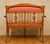 Art Nouveau period bench in inlaid fruitwood Charming two-seater Art Nouveau bench, crafted from fruitwood and richly...