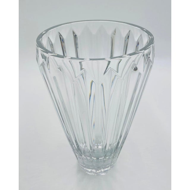 1980s 1980s Iconic Kosta Boda Signed Crystal Vase, Swedish Art Glass, Mid-Century Modern For Sale - Image 5 of 11